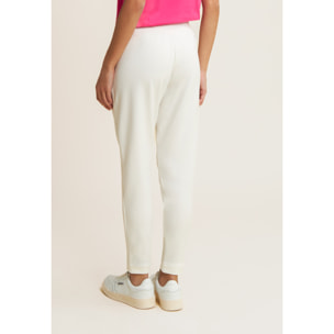 Pantaloni 7/8 con Risvolto e Strass