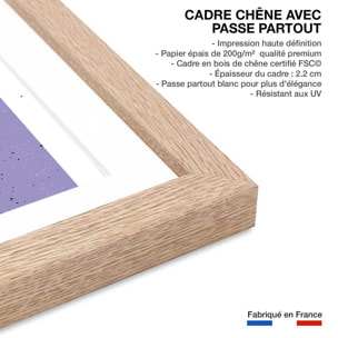 Affiche Oeil conceptuel Affiche + cadre en bois - Chêne
