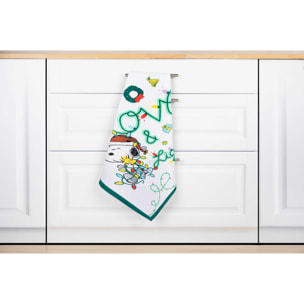 Set torchon avec manique et gant de cuisine Excelsa – Peanuts Shiny And Bright, Coton Multicolore