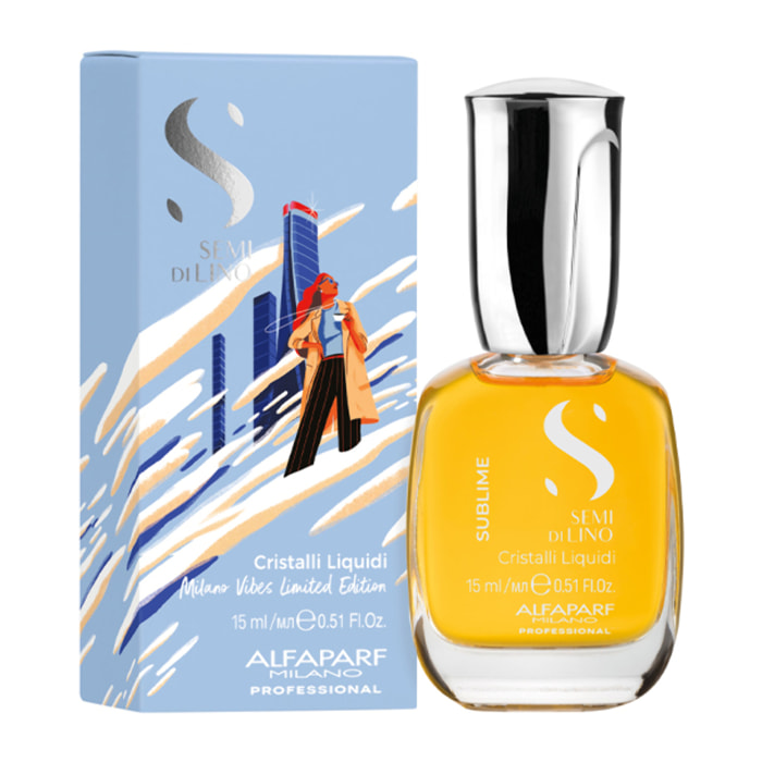 ALFAPARF MILANO Semi Di Lino Sublime Cristalli Liquidi Blue Limited  Edition 15ml