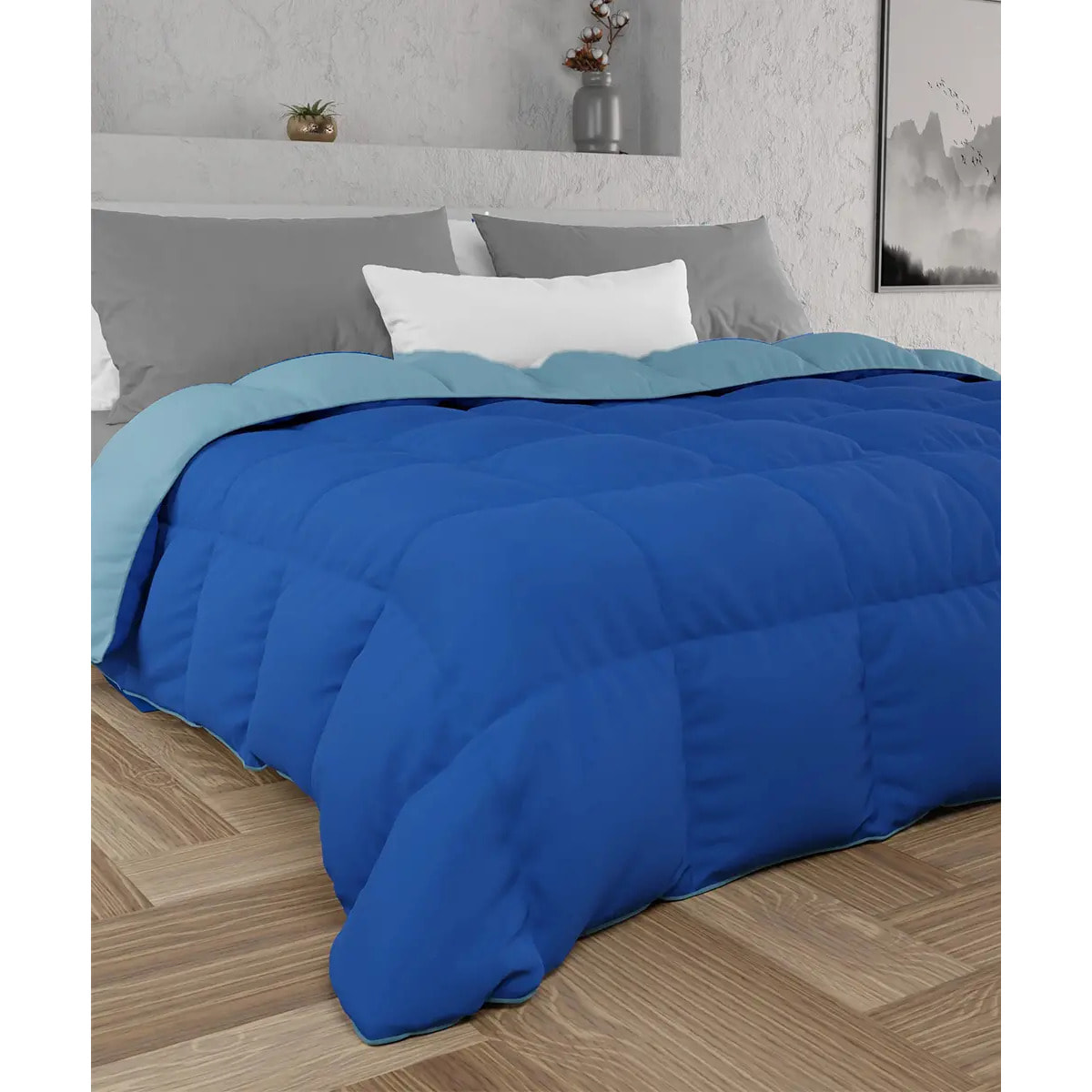 Piumino double face invernale Blu Azzurro in poliestere