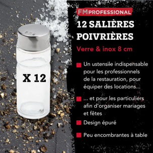 Lot de 12 salières/poivrières FM Professional