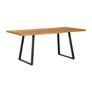 Table à manger Atlas -bois massif d'araucaria-couleur lixa 180 x 75 x 90 cm
