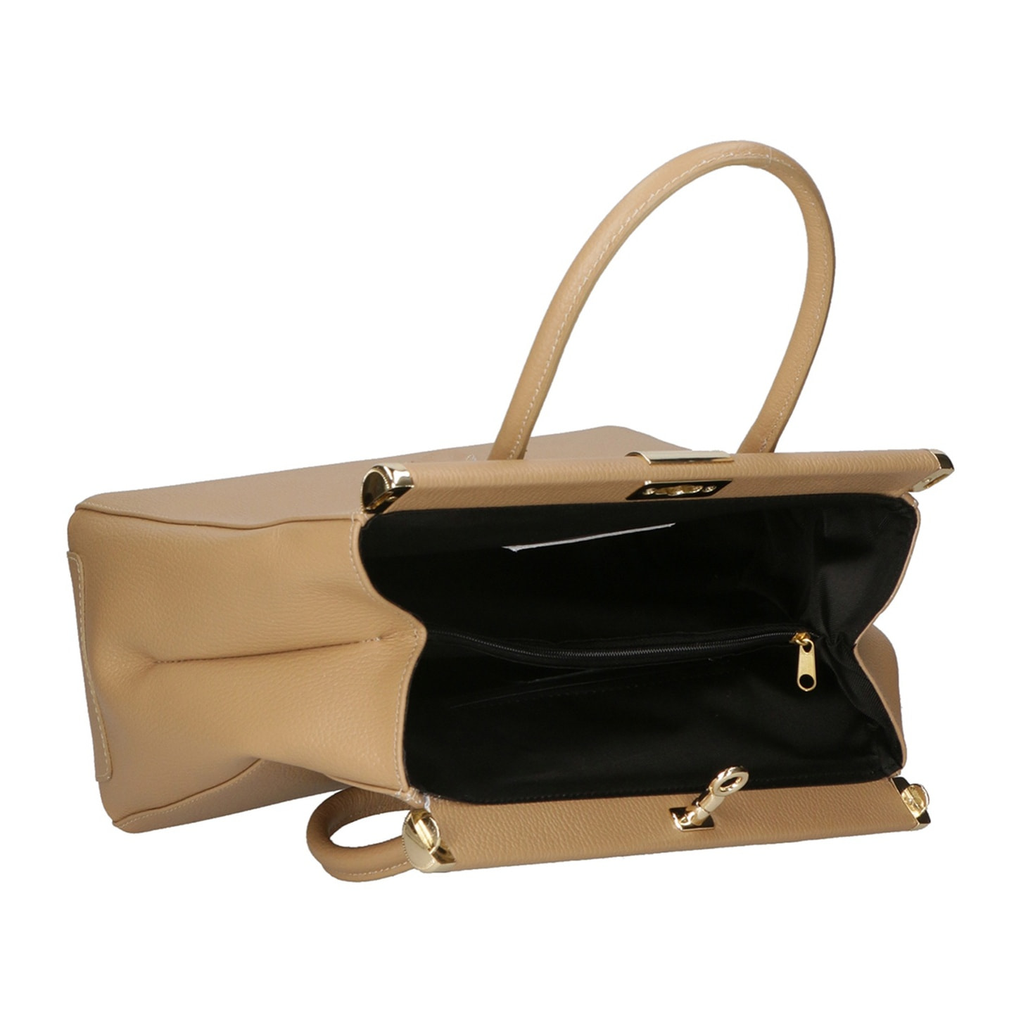 Borsa a mano da donna - Modello Aleria - Vera pelle - 35.0 x 26.0 x 16.0 cm