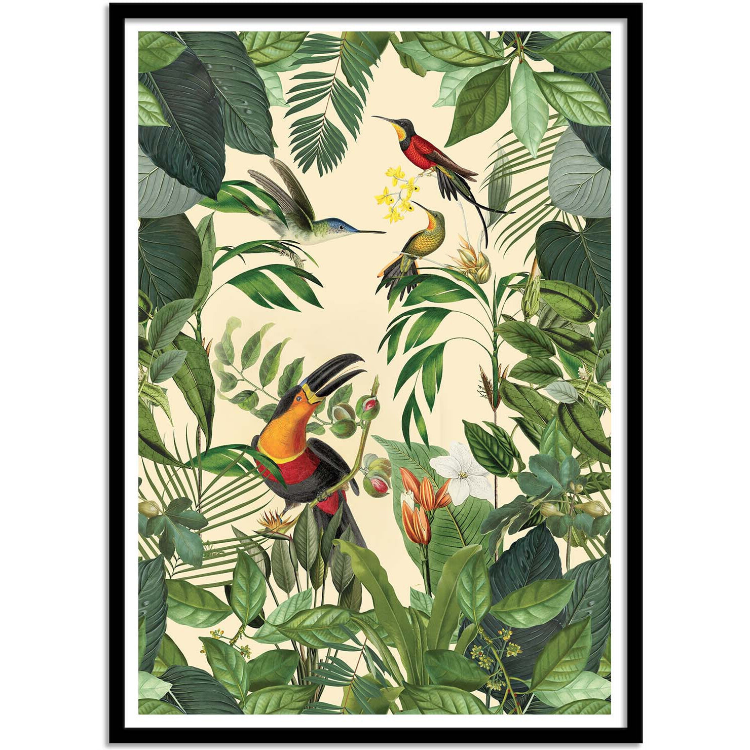 Affiche - Tropical Jungle Toucan Vertical Version - Andrea Haase