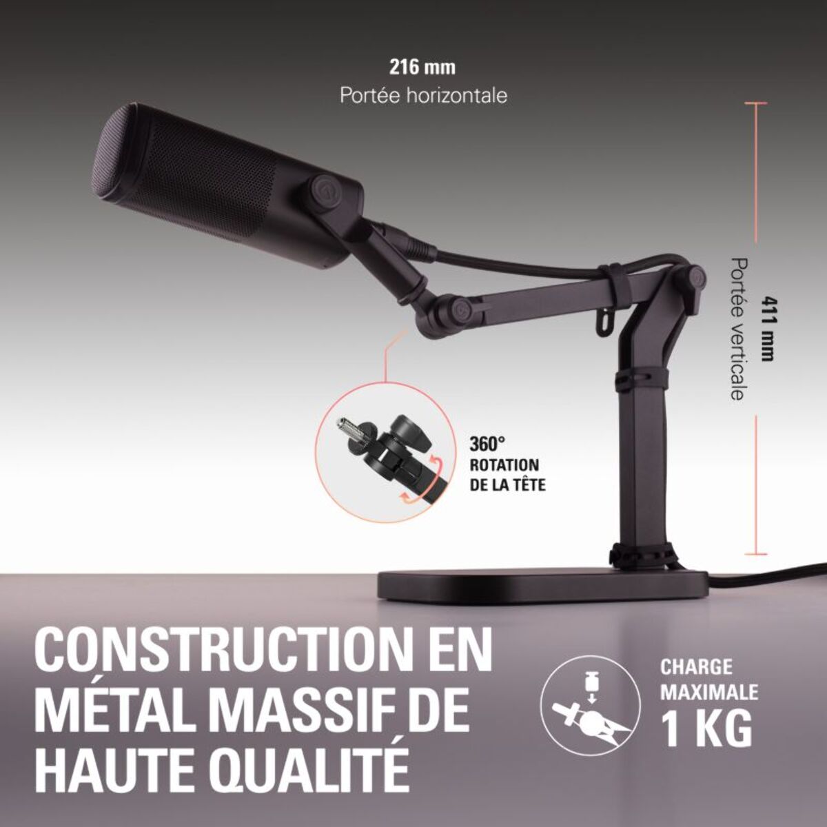 Bras de micro ELGATO Wave Desk Stand