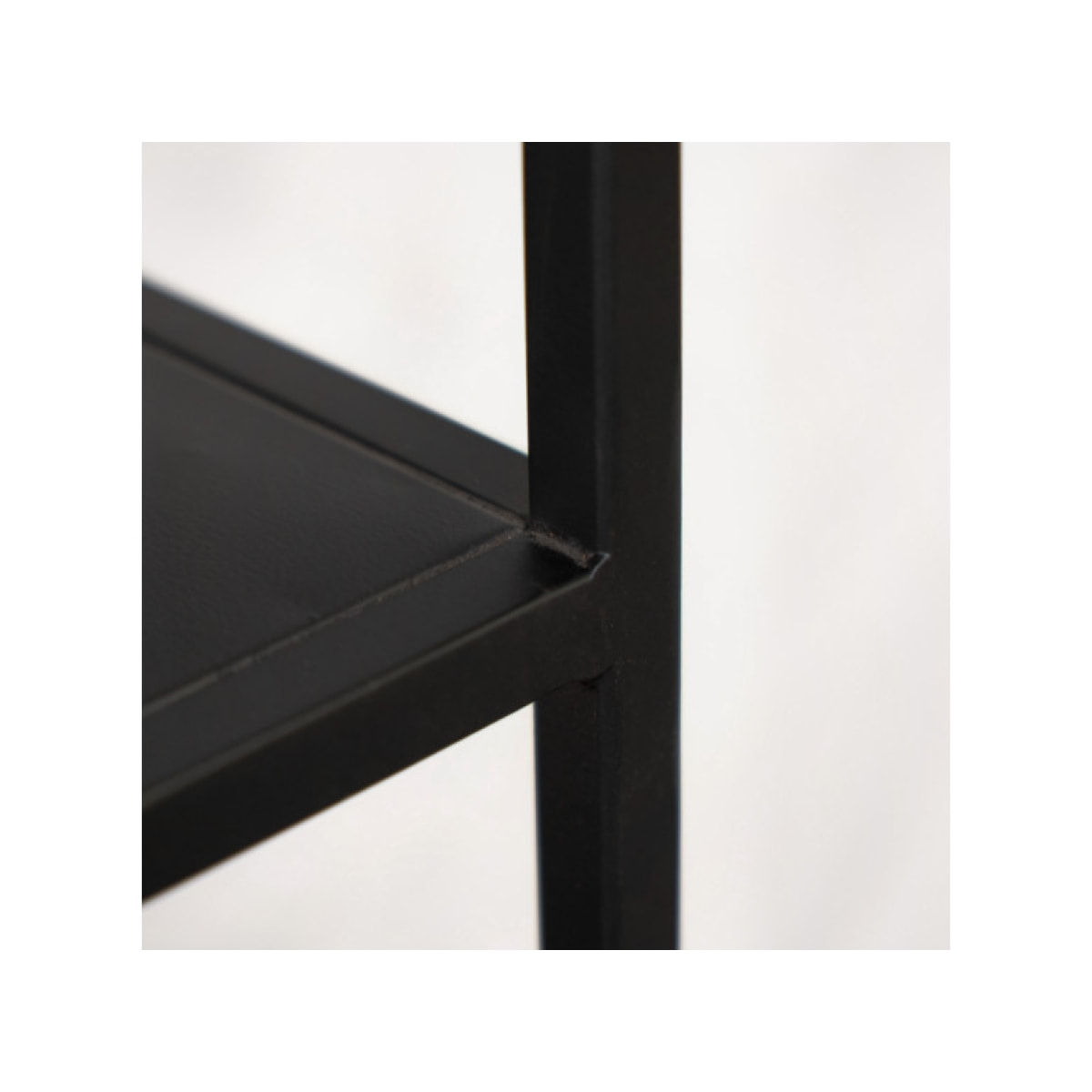 Console design avec 3 étagères en métal - Noir - PAIGE