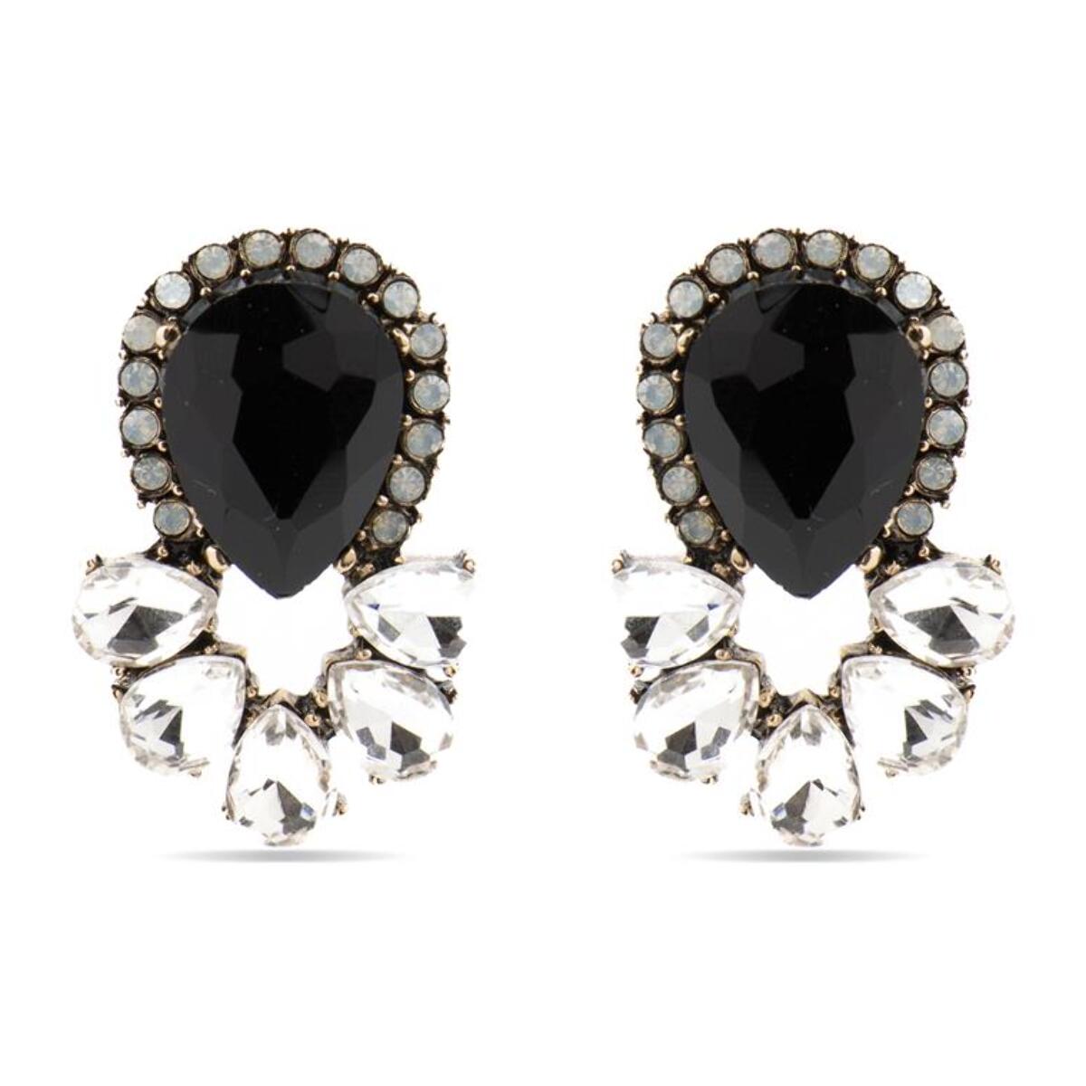 Pendientes con Cristal Multicolor acabado oro 18k