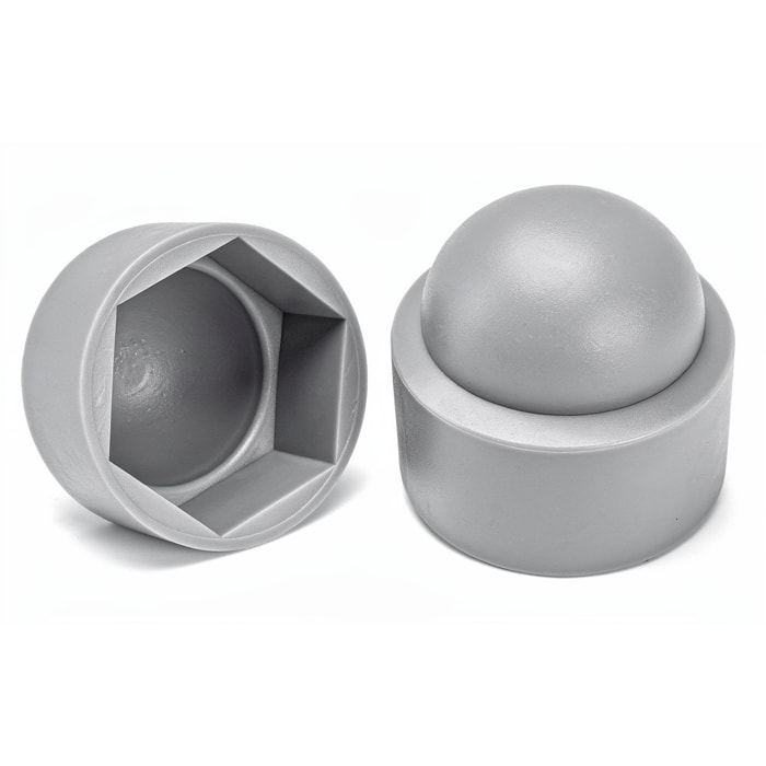 Caches écrous hexagonaux Gris - Ø 8 mm - BTE 200 - ACTON - 856028