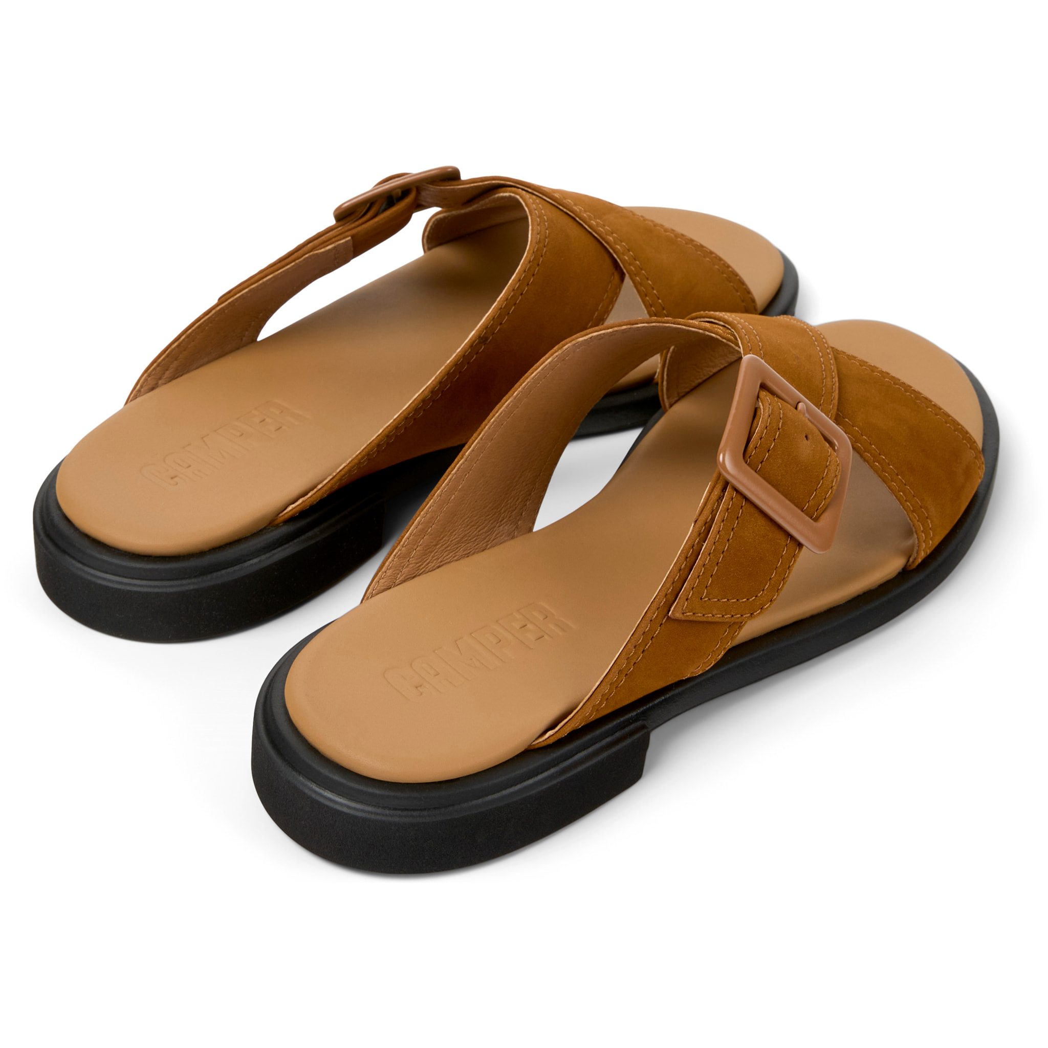 Sandali - CAMPER Edy - Marrone - Pelle nabuk