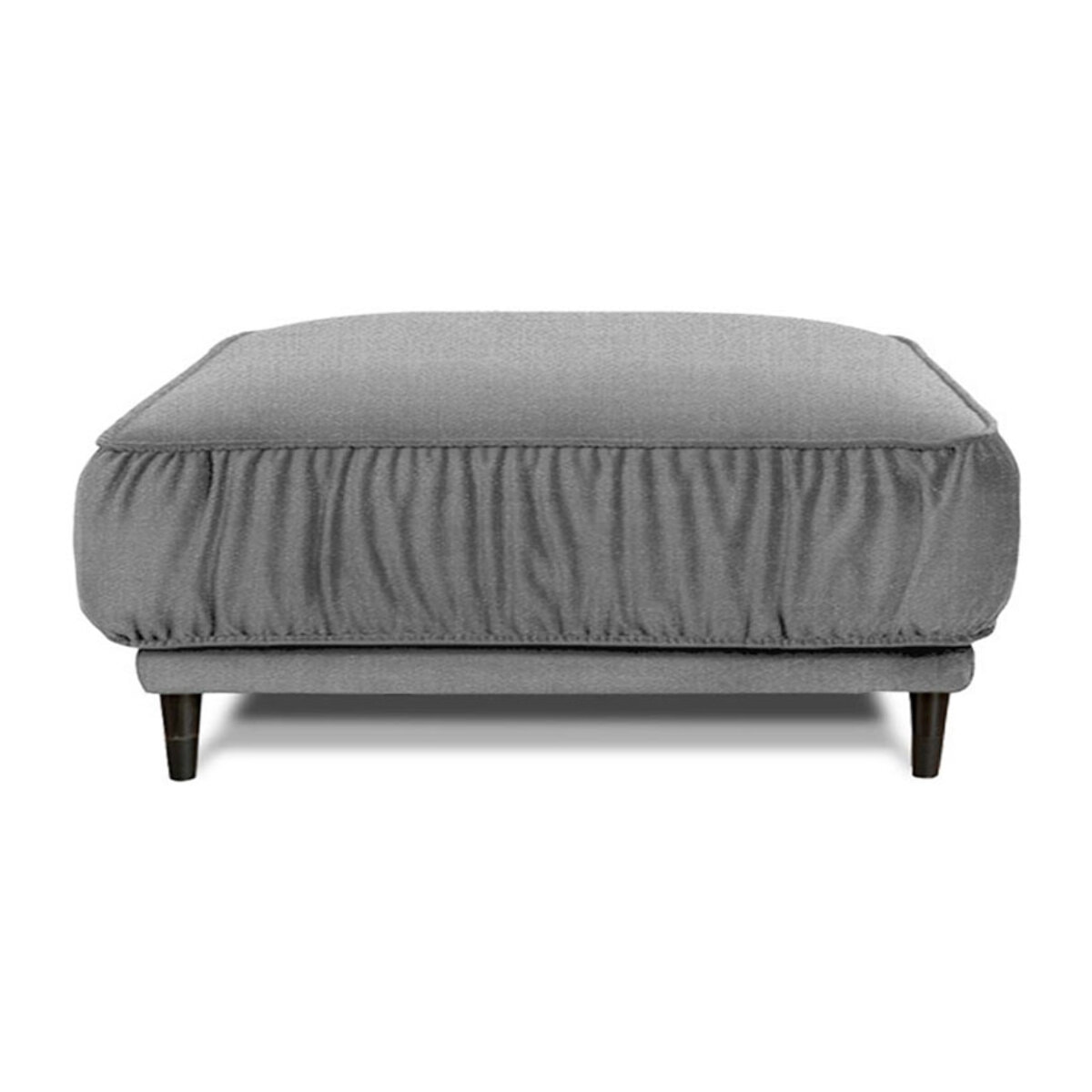 Pouf taille L Fiorenzo Tissu Gris clair