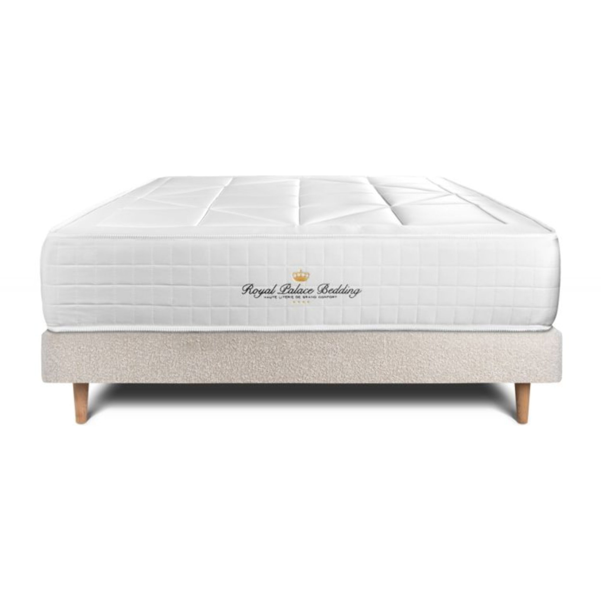 Ensemble 2p - Matelas Ressorts ensachés et mémoire de forme - Maxi Epaisseur : 26cm - Confort : Équilibré - Bouclette - Windsor