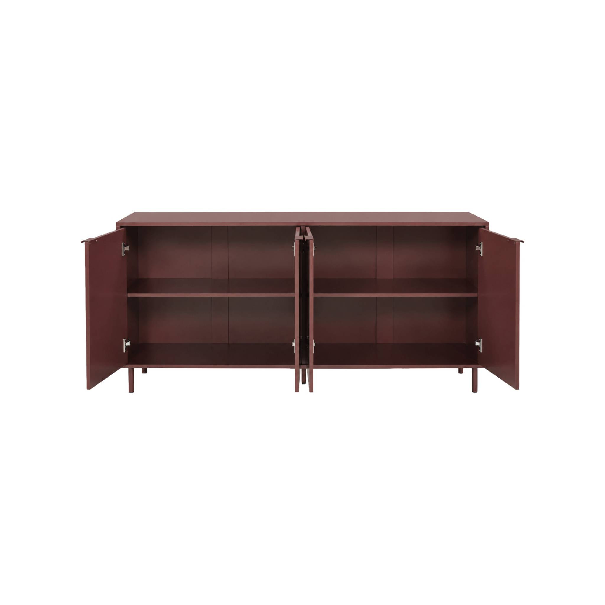 Buffet décor bois et métal 4 portes 160cm ELLIE