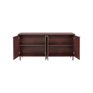 Buffet décor bois et métal 4 portes 160cm ELLIE