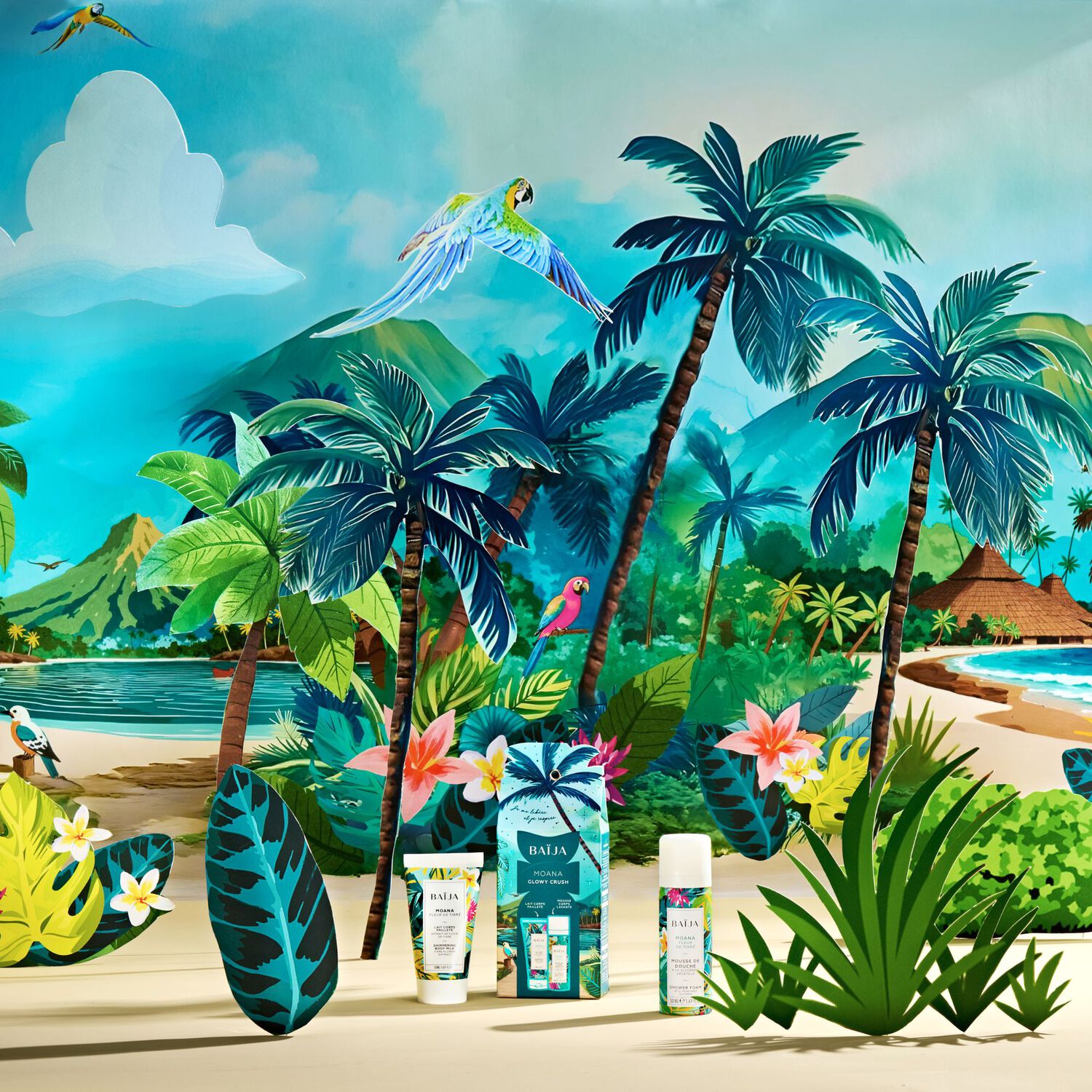 Moana - Coffret Mousse de Douche 50ml + Lait Corps Pailleté 50ml