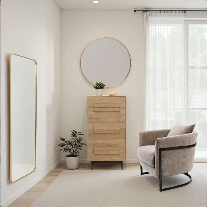 Miroir Simply 180x60cm laiton Kare Design