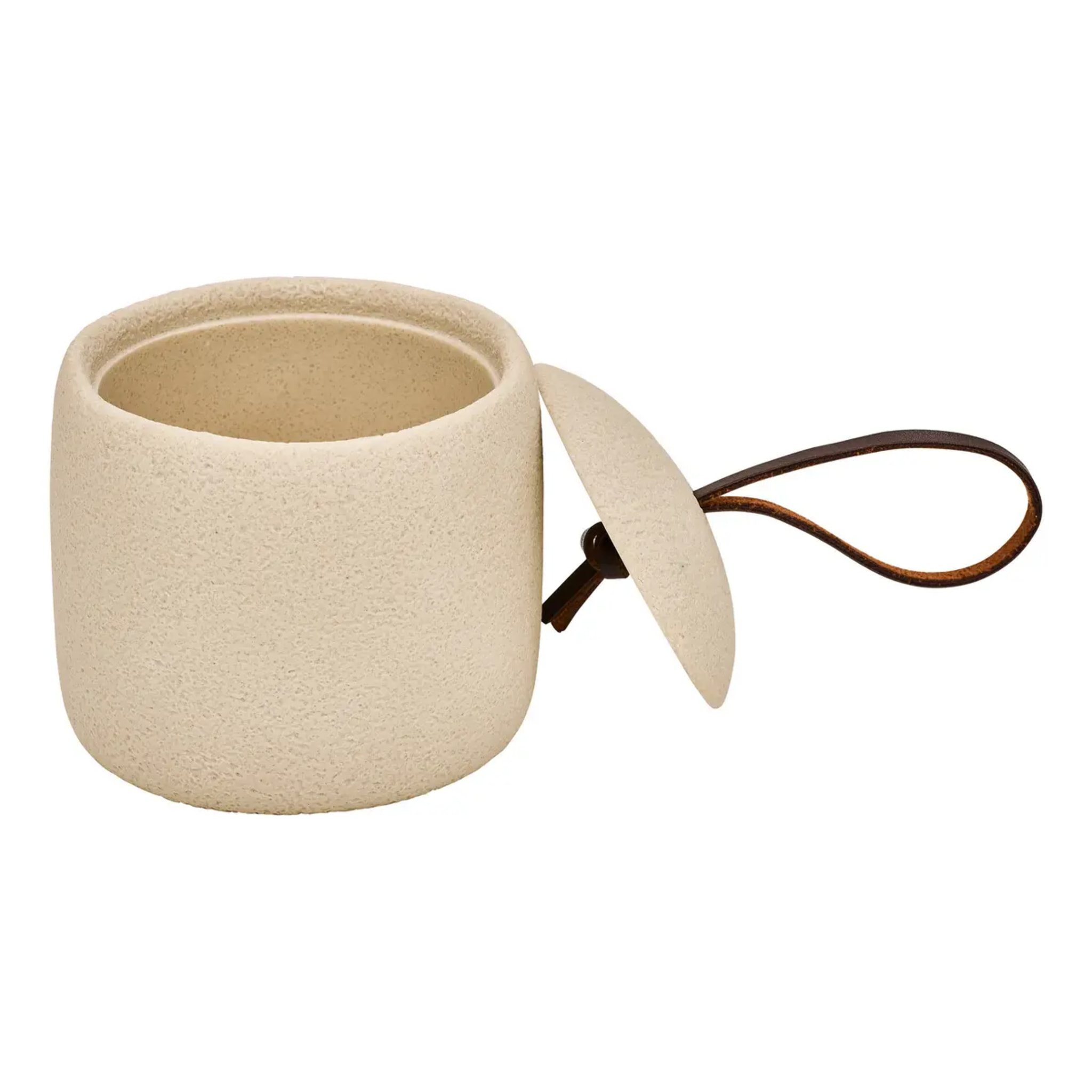 Pot à cotons Oleya beige