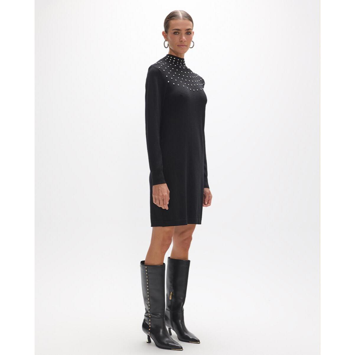 Abito in maglia con paillettes