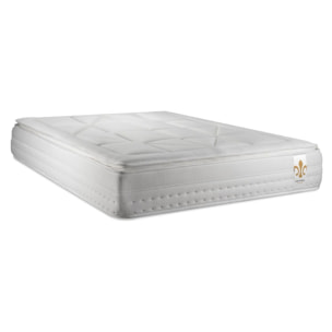 Matelas Vingt-Huit PLUS - 28cm - Ressorts ensachés et mémoire de forme - Enveloppant avec Surmatelas intégré - Soutien Ferme