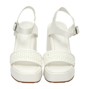 Sandali zeppa - tacco 9,50 cm - plateaux 3,0 cm