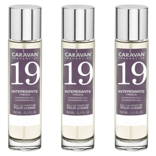 Caravan fragancias set de 3 frascos perfume de hombre nº19, de 150 ml