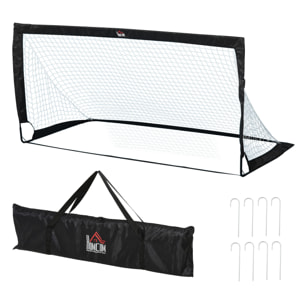 Porterías de Fútbol Plegables, Porterías de Fútbol para Niños y Adultos con Bolsa de Transporte, para Exterior, Jardín, Entrenamiento, Negro