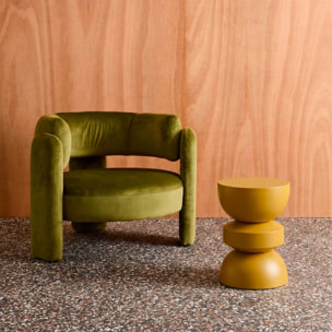 Table d'appoint, bout de canapé, table de chevet métal Ø32 x H43,5cm ASSA