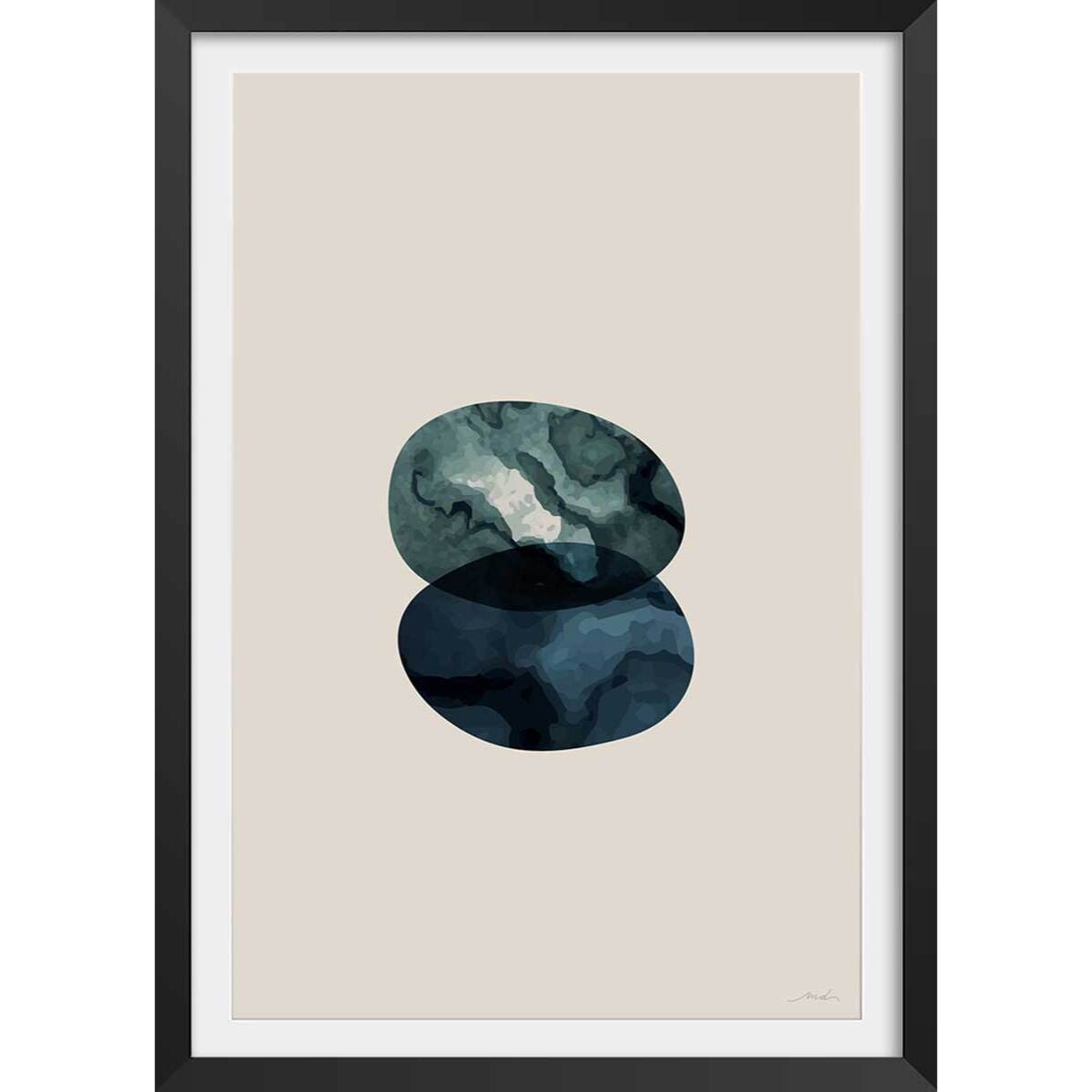 Affiche labradorite vertueuse Affiche + cadre en bois - Noir