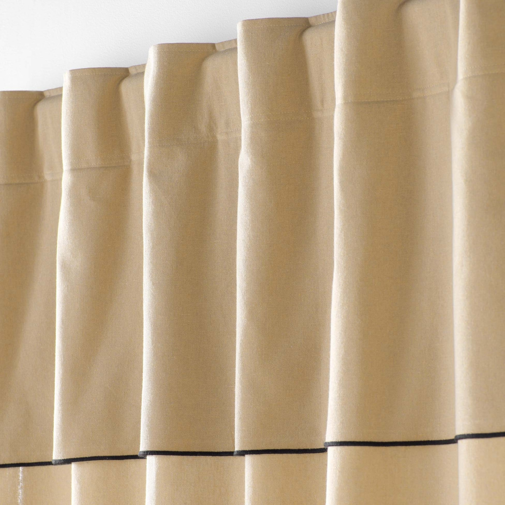 Rideau voilage surfilé passants cachés - Beige