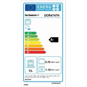 Four encastrable DE DIETRICH DOR4747H - Pyrolyse - Chaleur pulsée - Vapeur - Porte froide - Rails télescopiques