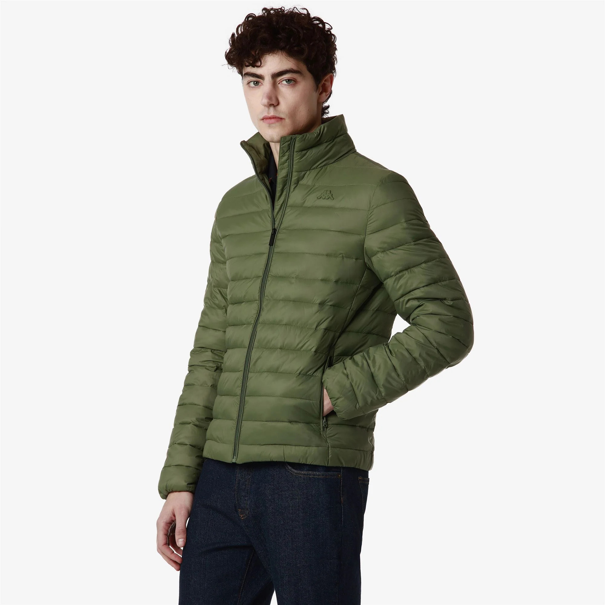 Kappa - Giacche Uomo Verde - Osral Soft Nylon