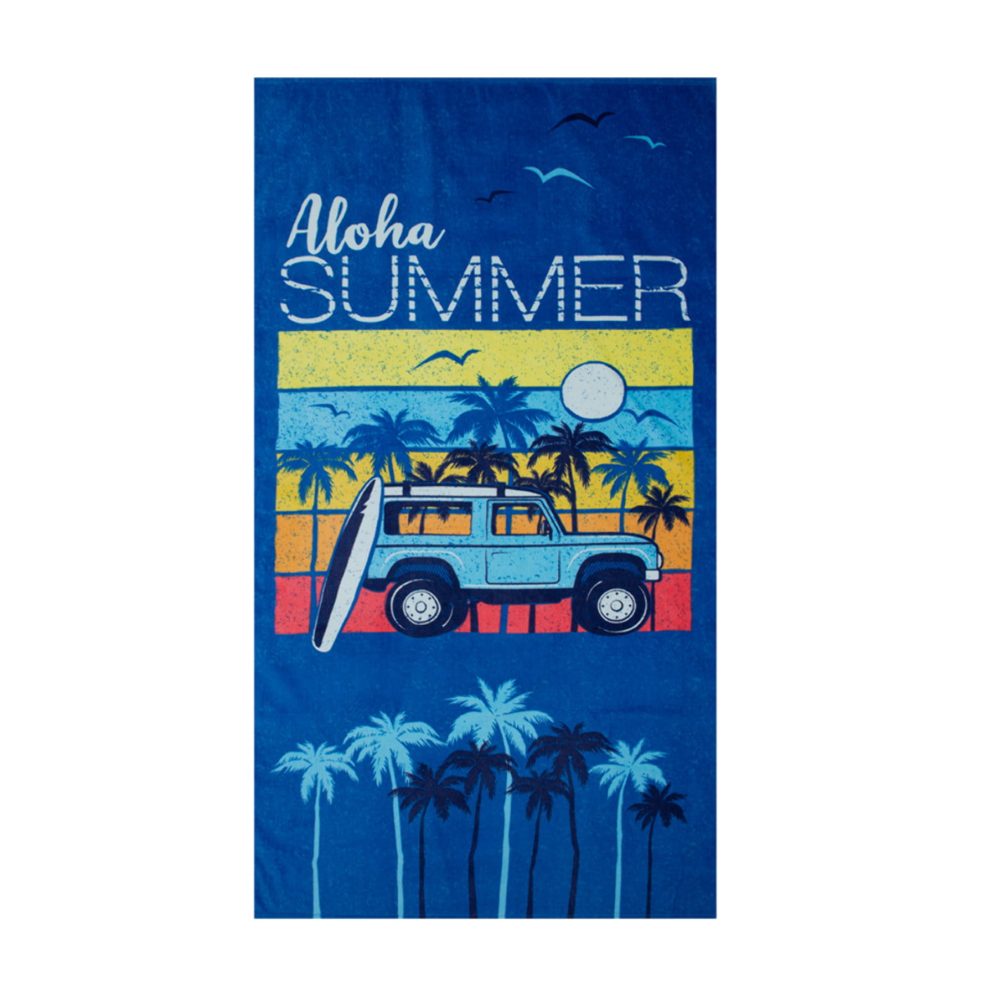 Telo Mare Stampato In Spugna Disegno California