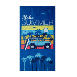 Telo Mare Stampato In Spugna Disegno California