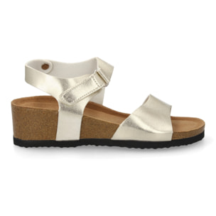 Sandalia cómoda cuña mujer cierre autoaderente