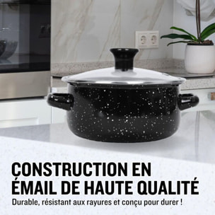 Ensemble 10 pieces marmites et cocottes de cuisine avec couvercle en verre Herzberg HG04128