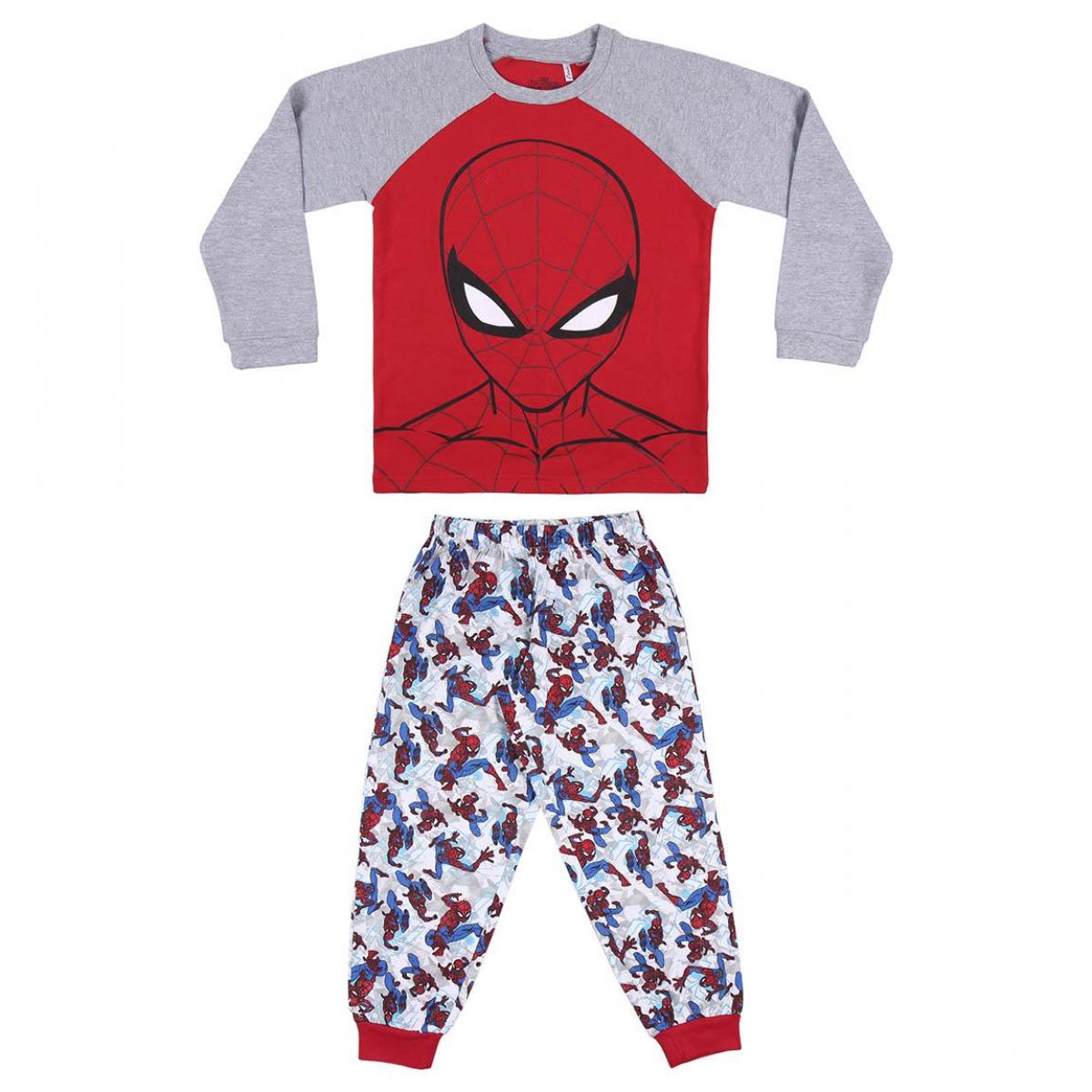 Spiderman Pigiama Manica Lunga Grigio e Rosso Lui Marvel Multicolor