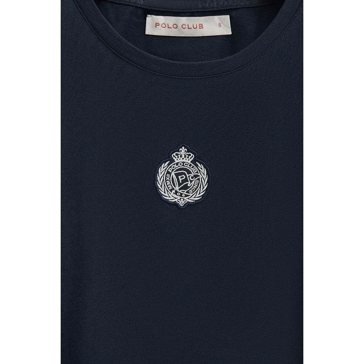 Maglietta blu marino a maniche corte con ricamo nautico Polo Club