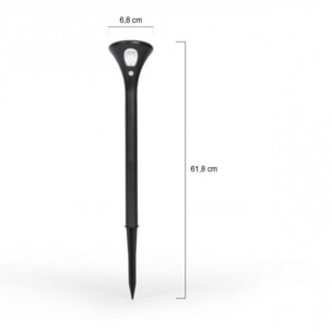 Lampe borne solaire 2 en 1 - lot de 2