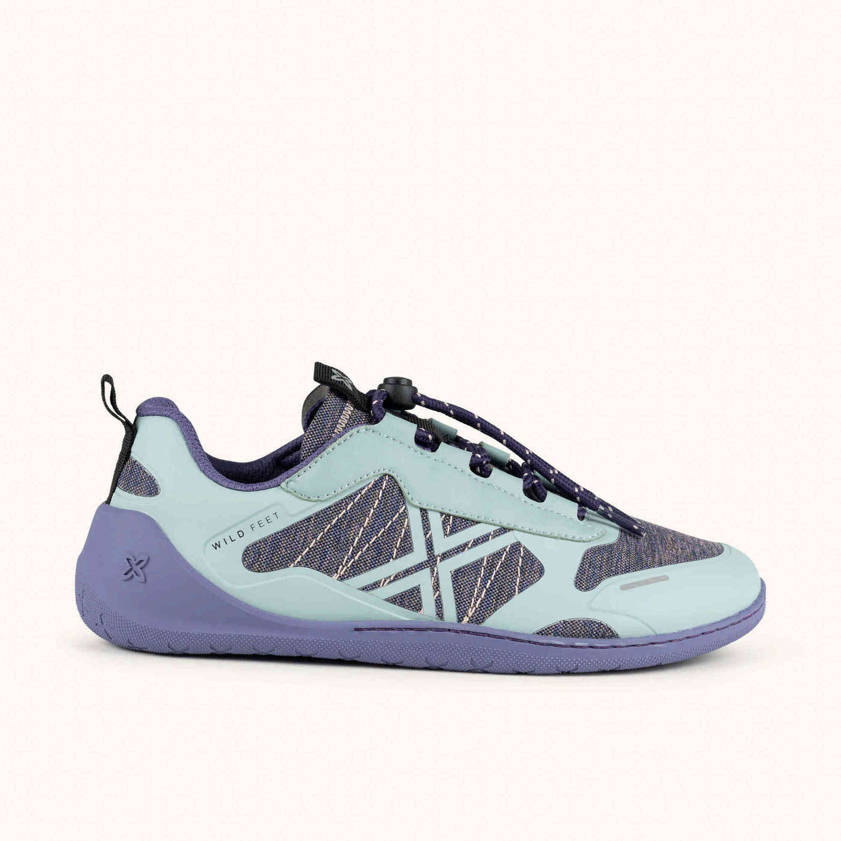 MUNICH FREESTEP 06 Zapatillas Wild Feet "Barefoot" color verde menta y lila con puntera ancha