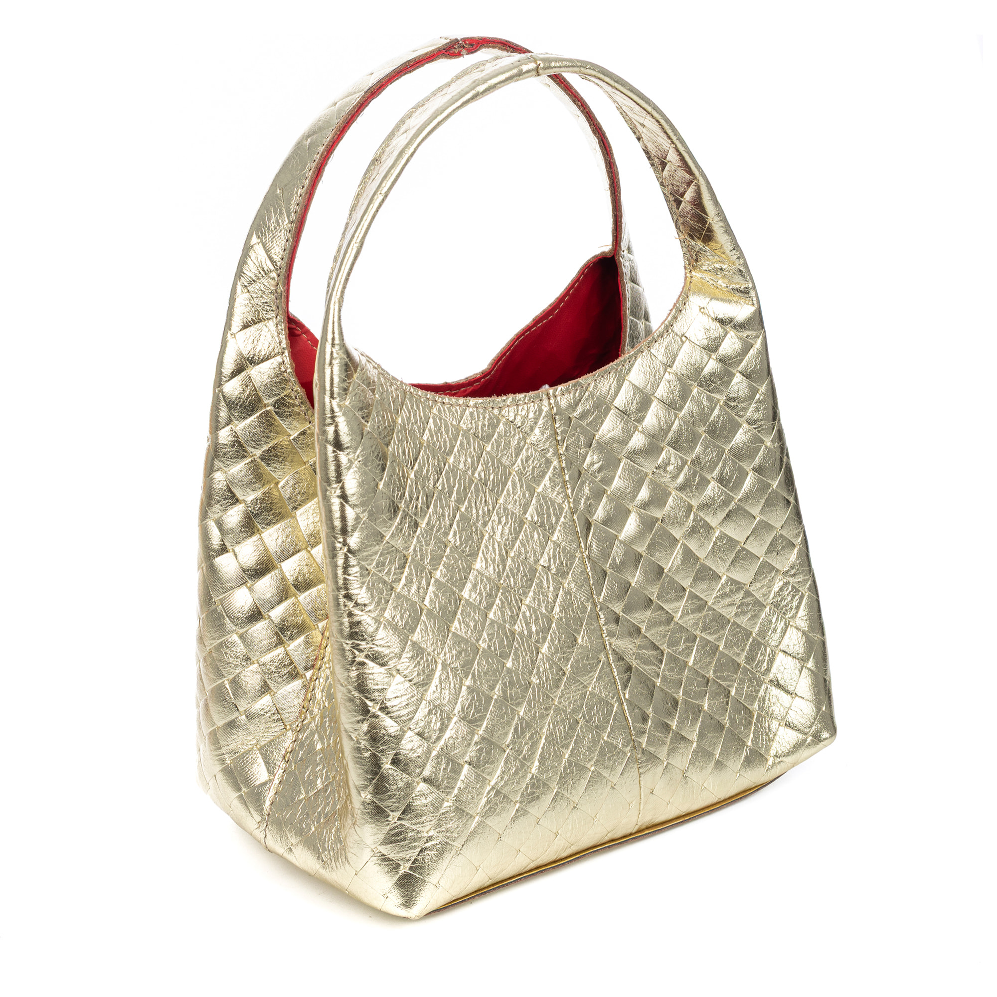 Aversa bolso bandolera mujer. Piel auténtica Gamuza con grabado entrelazado y lacada brillante.