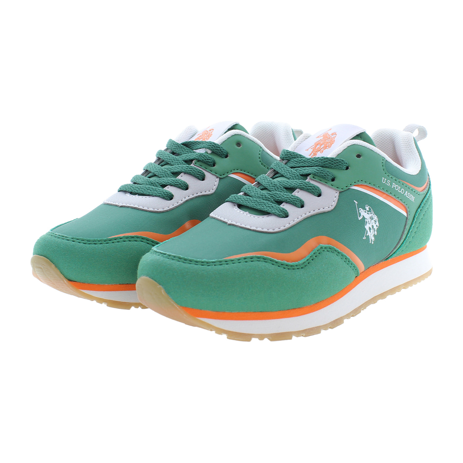 Sneakers U.S. Polo Assn Military Green-Orange