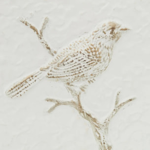 Décoration murale Varo oiseau 26x26m blanc
