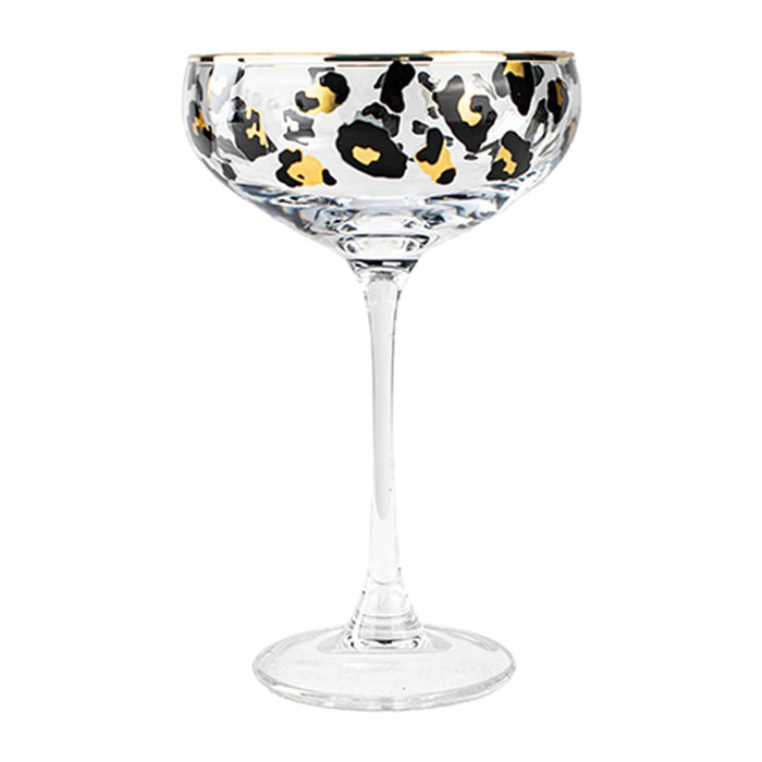 Lot de 4 coupes en verre 27cl motif léopard LEOPARD