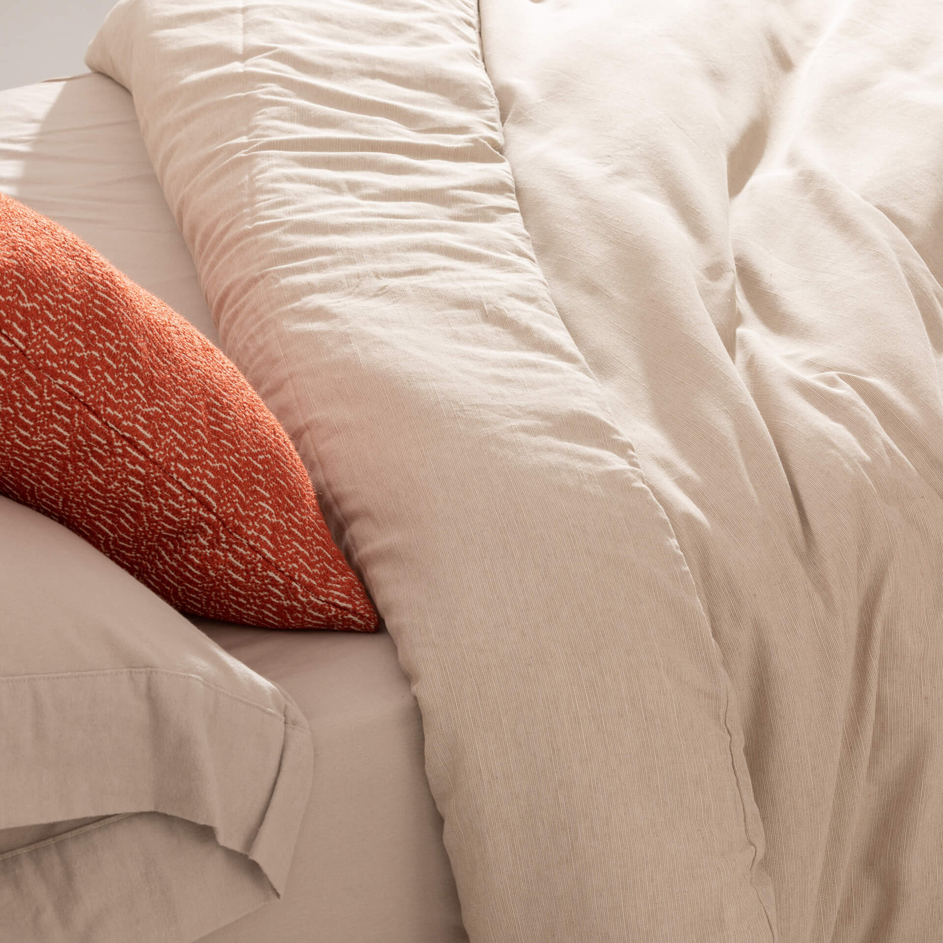 Housse de couette jacquard Elche Tabac