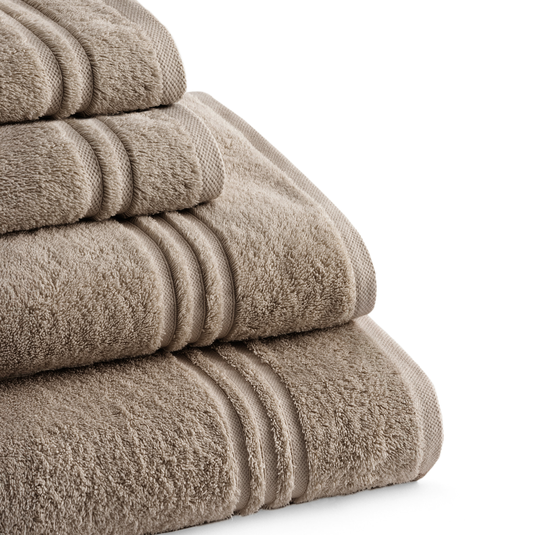 Set de serviettes éponge 100% Coton Éponge Peigné - 700 g/m2 TAUPE