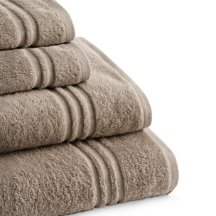 Set de serviettes éponge 100% Coton Éponge Peigné - 700 g/m2 TAUPE