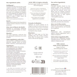 EFFIDERM - Masque crème régénérant - Hydrate, nourrit l'épiderme - Apaise les peaux sensibles - Tube 50ml