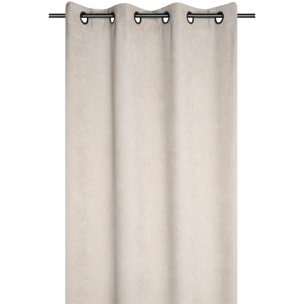 Rideau à oeillets en velours côtelé - Naturel