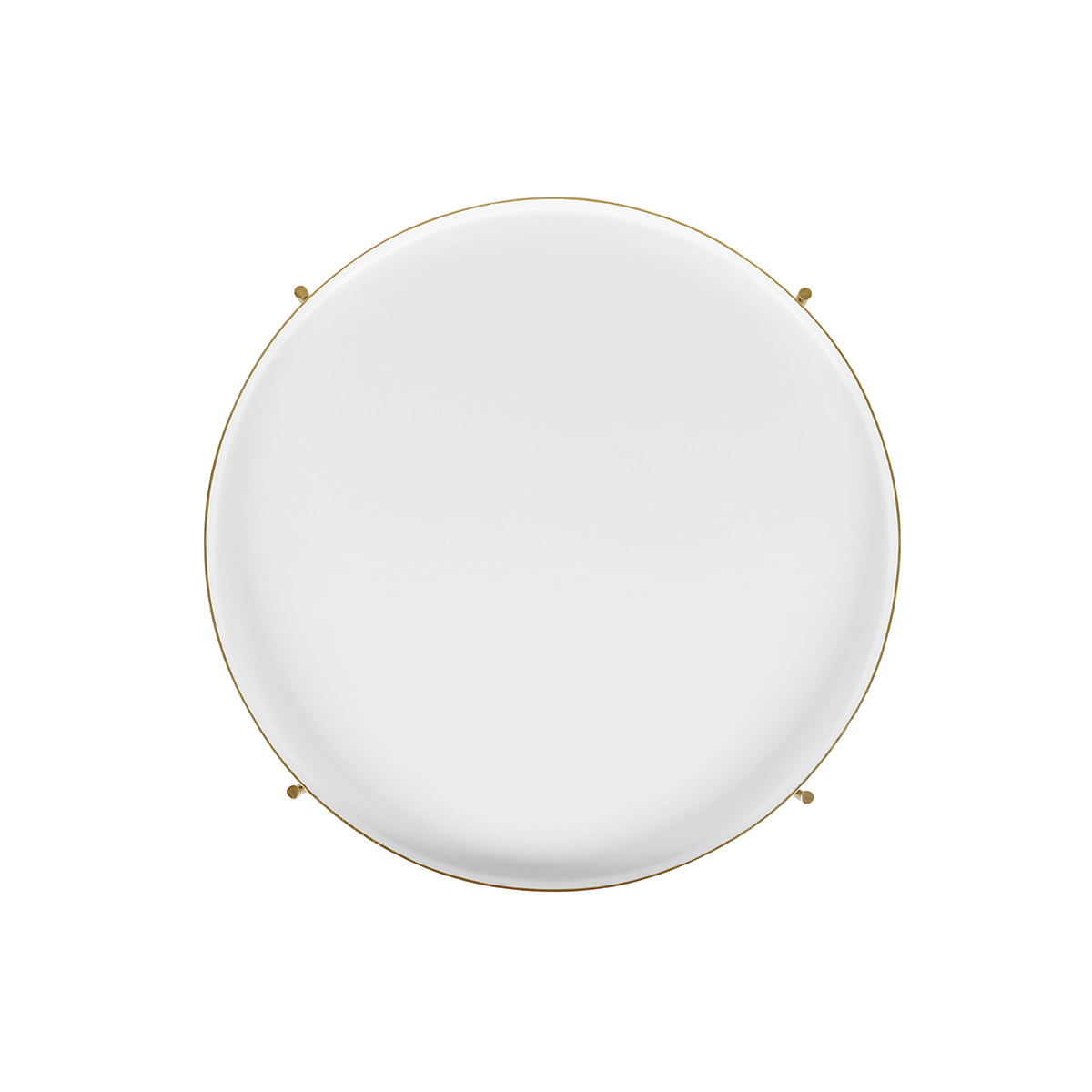 Table d'appoint avec plateau réversible bleu canard / blanc D51 cm SATEEN