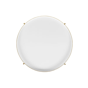 Table d'appoint avec plateau réversible bleu canard / blanc D51 cm SATEEN